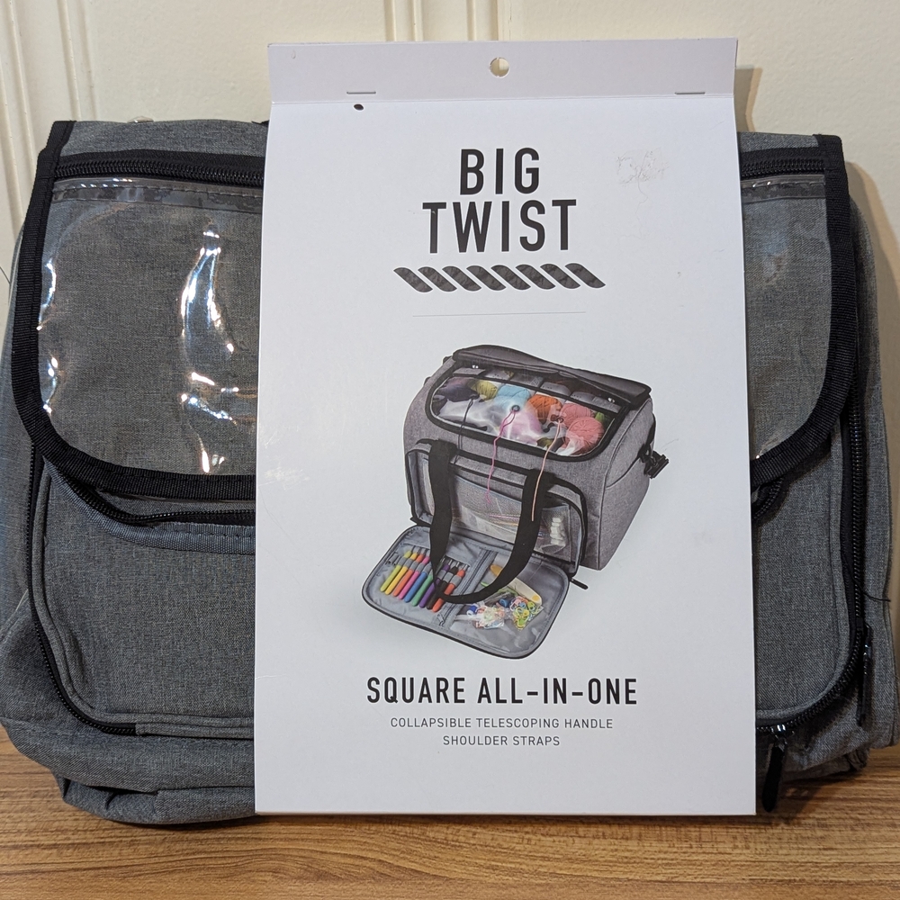 Gray Craft Organizer Bag with Black Straps - Picture 2 of 4
